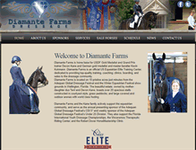 Tablet Screenshot of diamantefarms.com